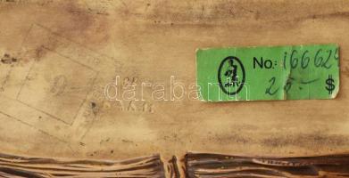 WS&S Wilhelm Schiller & Sohn ághalmon fekvő fiú figurális tárolóedény. cca 1880/90, jelzett,...