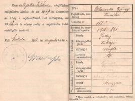 1914 Népfölkelési igazolvány a Miskolci 10. gyalogezred katonája részére + egy szabadságolási igazol...