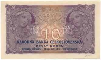 Csehszlovákia 1927. 10K "N 122 999857" T:XF Czechoslovakia 1927. 10 Korun "N 122 9998...