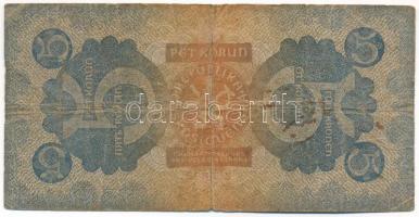 Csehszlovákia 1921. 5K T:VG 
Czechoslovakia 1921. 5 Korun C:VG 
Krause 15