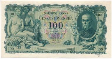 Csehszlovákia 1931. 100K "SPECIMEN (MINTA)" perforációval "Yb 931357" T:UNC
Cze...