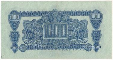 Csehszlovákia 1944. 1000K "CK 883093", "SPECIMEN (MINTA)" perforációval T:XF
Cz...