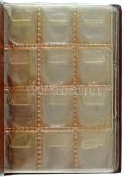 Kisalakú, műbőr érmeberakó album 6 berakólappal, összesen 60db férőhellyel, különböző méretű érmék s...