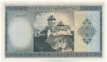 Csehszlovákia 1945. 1000K három perforált lyukkal, "BL 175,398" T:UNC
Czechoslovakia 1945...
