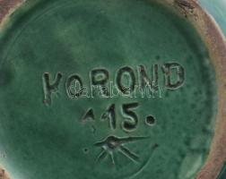 Korond 2 darab régebbi kerámia, jelzett, mázhibával, m: 16-18 cm