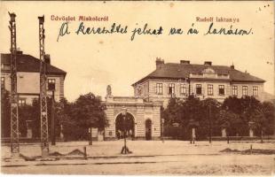 Miskolc, Rudolf laktanya. Berger és Freireich kiadása + "K.u.k. Reservespital in Miskolc"