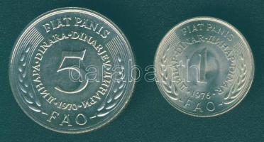 Jugoszlávia 1970. 5D "FAO" + 1976. 1D "FAO" T:1/2