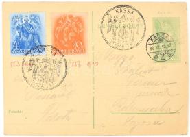 1938 Kassa visszatért bélyegzéses futott levelezőlap