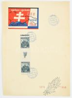 1938 Kassa Keleti Kiállítás bélyegzéses csehszlovák emléklap 14x21 cm