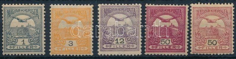 1904 Turul 1f, 3f, 12f, 2 x 50f