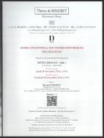 2016 Thierry de Maigret - Art militaire. Armes anciennes et souvenirs historiques. Militária témájú ...