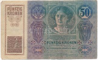 Csehszlovákia 1914. 50K "1054 918531", csehszlovák 50h bélyeggel felülbélyegezve T:F 
Cze...