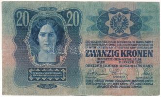 1913. 20K "2309 572456" felülbélyegzés nélkül T:F
Adamo K17