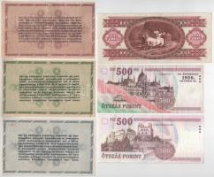 1946. 50.000AP-500.000AP (3xklf) + 1992. 100Ft + 2006. 500Ft "A forradalom 50. évfordulója 1956...
