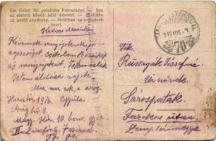 1916 Ima az elesett hősök lelki üdvéért, első világháborús hősök temetője katonákkal / WWI Austro-Hu...