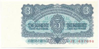 Csehszlovákia 1961. 3K három lyukkal perforált minta "JT 017696" T:UNC Czechoslovakia 1961. 3 Koruna specimen with three perforated holes "JT 017696" C:UNC Krause 81.s