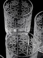 Ólomkristály boros pohár készlet, gazdag csiszolással, 6 darab, m: 12 cm