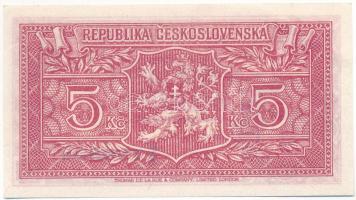 Csehszlovákia 1945. 5K "U/Z 708860" T:I 
Czechoslovakia 1945. 5 Korun "U/Z 708860&qu...