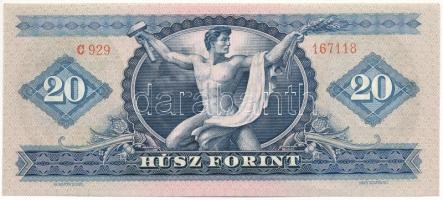 1969. 20Ft T:AU nyomdai papírránccal, kisebb gyűrődés Adamo F15