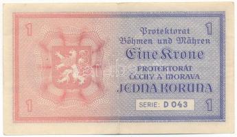 Német Harmadik Birodalom / Cseh-Morva Protektorátus 1940. 1K "D 043" T:F szép papír
Germa...