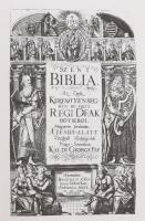 Szent Biblia. Bp., 2002, Faxsimilex Kiadó. Készült az 1626-ban kiadott Káldi Biblia hasonmás kiadván...