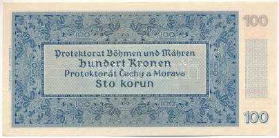 Német Harmadik Birodalom / Cseh-Morva Protektorátus 1940. 100K második kiadás, "S. 16 B 136933&...