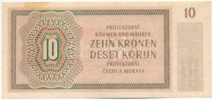 Német Harmadik Birodalom / Cseh-Morva Protektorátus 1942. 10K "S. 44 N 437218" T:UNC,AU
G...