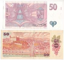 Csehszlovákia / Csehország 1987. 50K + 1997. 50K T:F
Czechoslovakia / Czech Republic 1987. 50 Korun...