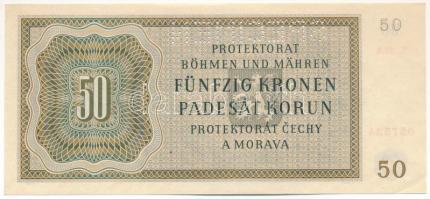 Német Harmadik Birodalom / Cseh-Morva Protektorátus 1944. 50K "S. 29A 057534", "SPECI...