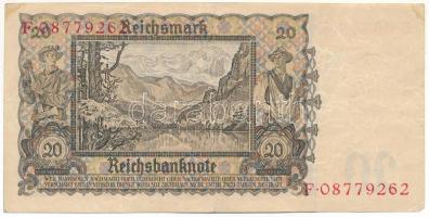 Német Harmadik Birodalom 1939. 20M T:F German Third Reich 1939. 20 Mark C:F Krause P#185