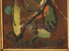 Max Cossak (működött a XX. sz közepén-második felében): Gesztusok (cím nélkül), 1967. Olaj, farost, ...