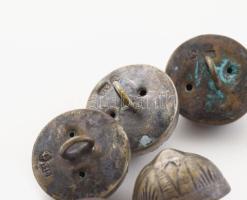 10 darab ezüst (Ag) pitykegomb, 15.8g