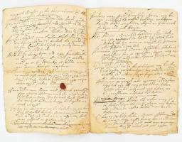 cca 1690 Búcsúvers, négy kézzel írt oldalon, rímes formában magyar nyelven