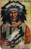 Chief Big Feather. American indian folklore. H. H. Tammen (wet damage)