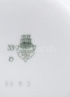 Zsolnay két személyes teás készlet, Fehér mázas, aranyozott. kis kopással, jelzett