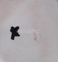 Márványosan mintázott iparművész ikebana, jelzett, 17x18 cm