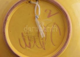 Péter Mária: Retró tál, jelzett, hibátlan, d: 28 cm