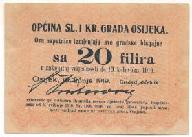 Eszék 1919. június 20f T:VF Osijek 1919. June 20 Filira C:VF