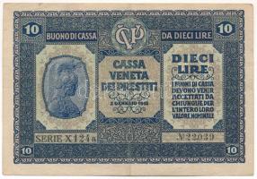 Olaszország / Velence / Osztrák-magyar megszállás 1918. 10L T:F szép papír Italy / Venice / Austro-Hungarian occupation 1918. 10 Lire C:F fine paper  Krause M6