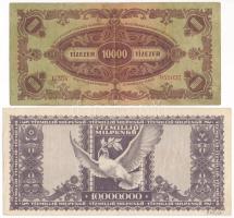 1945. 10.000P "MNB" bélyeggel, "Forradalmi Pénzkiállítás - 'Ki mit gyűjt' -...