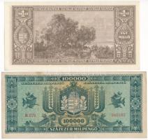 1946. 100.000MP + 1.000.000MP mindkettő "A Miskolci Éremgyűjtők Kiállítása a Hermann Ottó Múzeu...