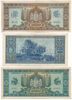 1945. 100.000P + 1.000.000P + 1946. 100.000MP mind "Budapesti Éremgyűjtők Egyesületének harmadi...