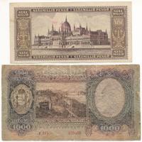 1943. 1000P "Bélyeg- és Pénzkiállítás a Pengő bevezetésének 70. és a Forint 50 éves jubileuma a...