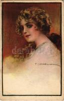 Italian lady art postcard. Anna & Gasparini 356-6. s: T. Corbella