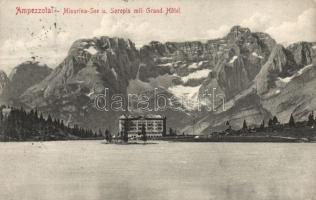 Ampezzo valley Lake Misurina with Grand Hotel