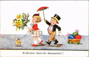 1941 Kellemes húsvéti ünnepeket! / Easter greeting art postcard. WSSB 5082/2. s: John Wills (fl)