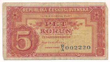 Csehszlovákia 1949. 5K T:F Czechoslovakia 1949. 5 Korun C:F Krause P#68