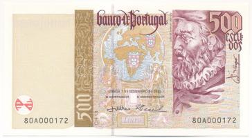 Portugália 2000. 500Esc alacsony "80A000172" sorszámmal T:UNC Portugal 2000. 500 Escudos with low "80A000172" serial number C:UNC Krause 187.c