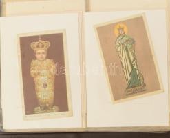 cca 1930-1950 74 darabos szentkép gyűjtemény, benne papok, modern szentek képeivel is, rendezetten, ...