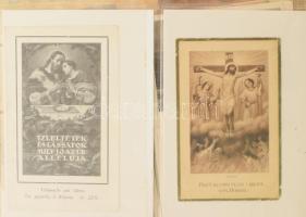 cca 1930-1950 74 darabos szentkép gyűjtemény, benne papok, modern szentek képeivel is, rendezetten, ...